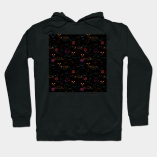 Halloween Pattern Neon Glow Hoodie